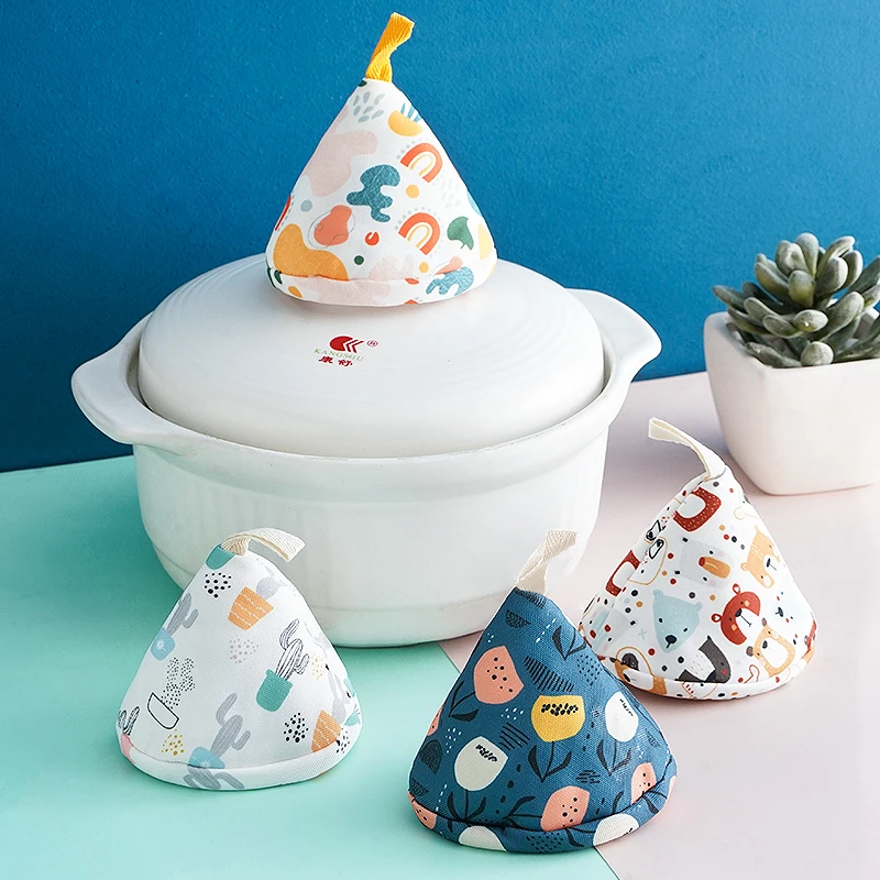 日式可爱防烫锅盖帽厨房锅把手取碗夹砂锅炖锅耳套耐高温隔热手套