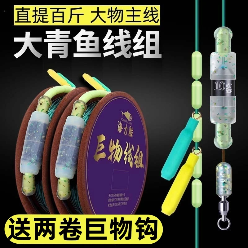 加固大物线组套装青鱼鲟鱼鲢鳙巨物钓鱼成品线组加强配件主线鱼线