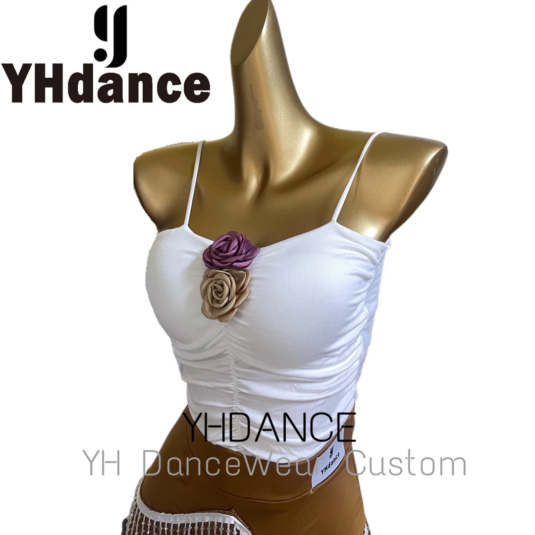 YHDANCE拉丁舞摩登舞上衣含胸垫C108