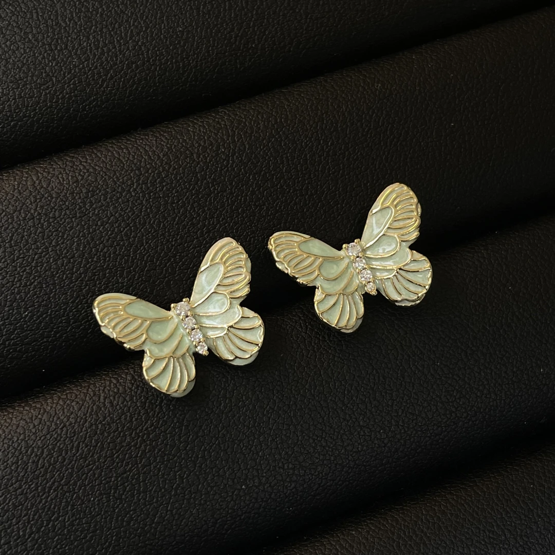 A670【油画系列】耳钉轻奢高级感耳环耳饰品