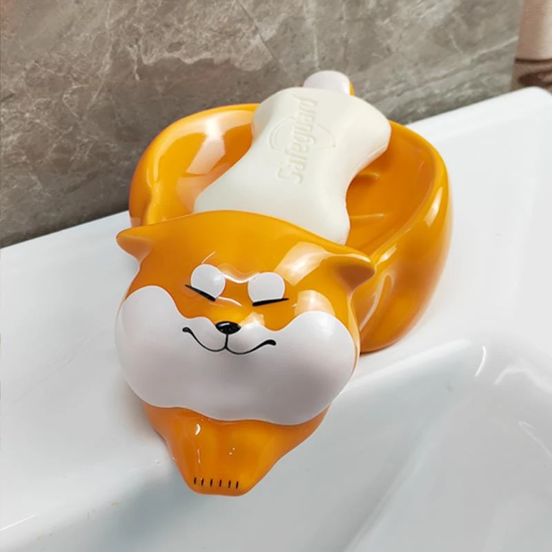 可爱创意陶瓷香皂盒可沥水不积水肥皂盒免打孔洗漱台皂拖收纳置物