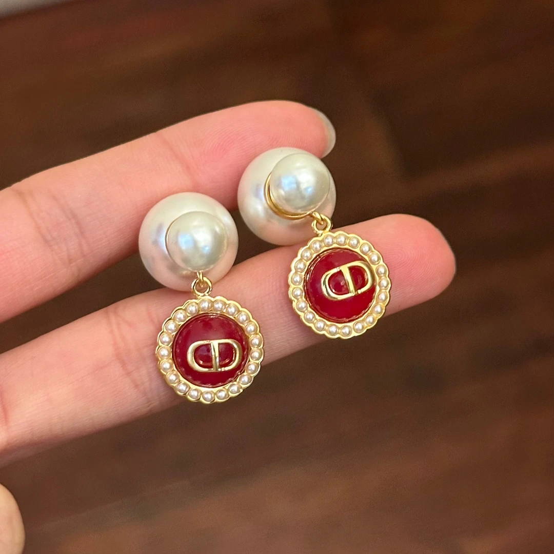 铜合金仿珍珠耳饰 E0144轻奢经典法式精致素款优雅设计感