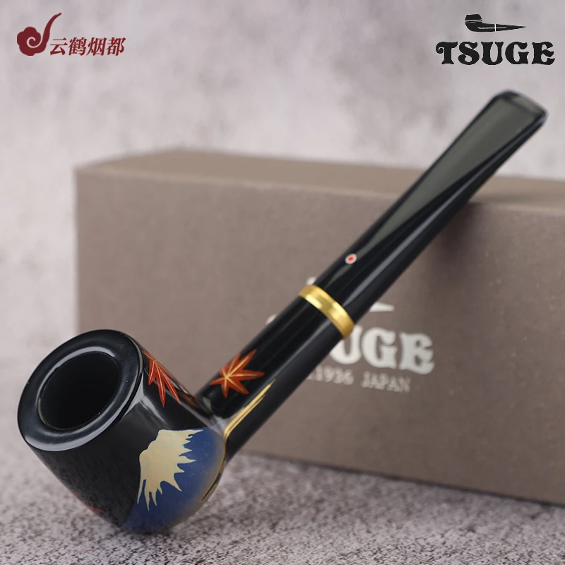 云鹤日本进口Tsuge拓植石楠木烟斗莳绘系列烟斗