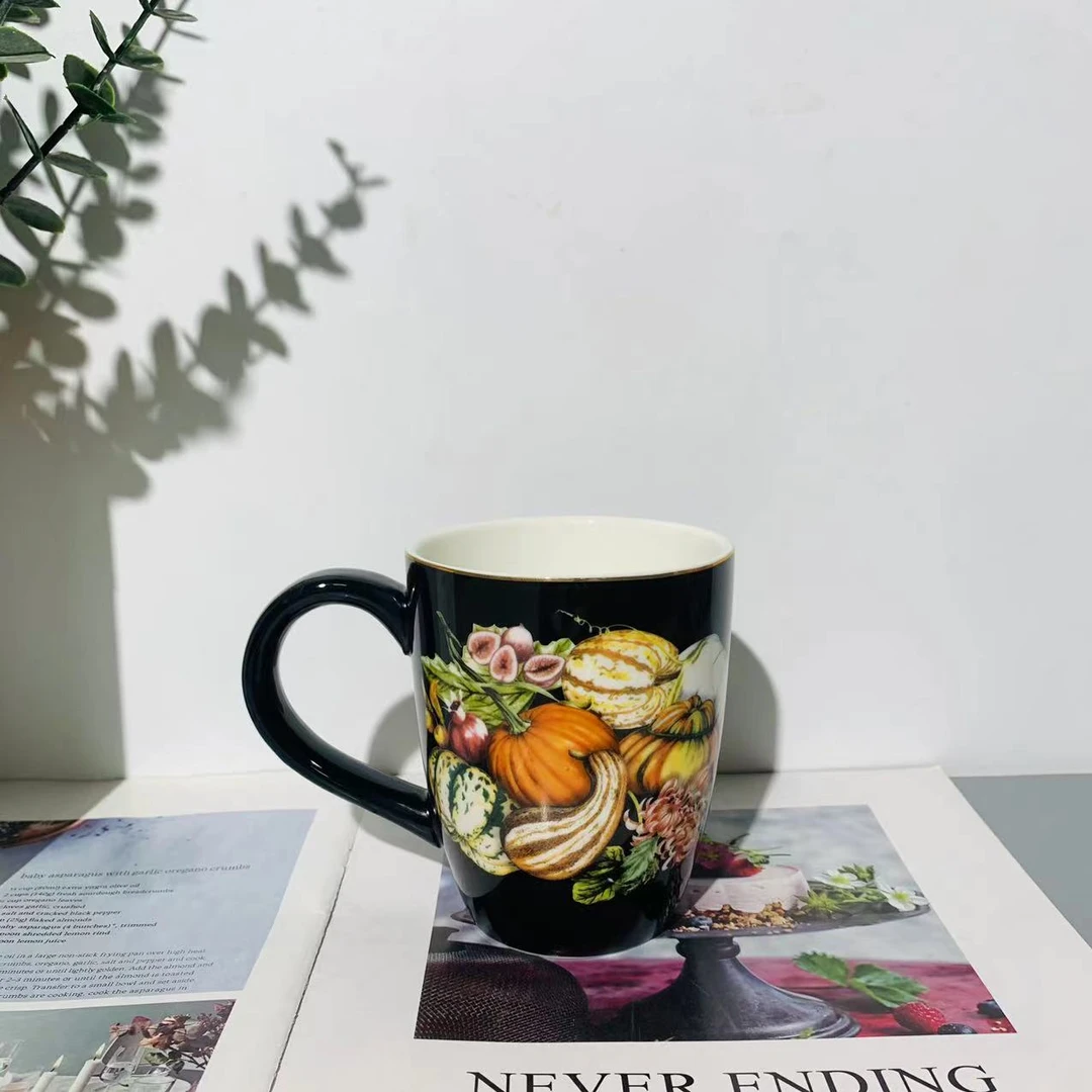 金边黑色南瓜-水杯