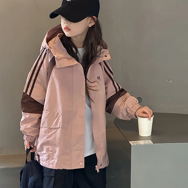 女童春秋款冲锋炸街外套中大女孩洋气秋季风衣上衣服潮儿童装8岁9