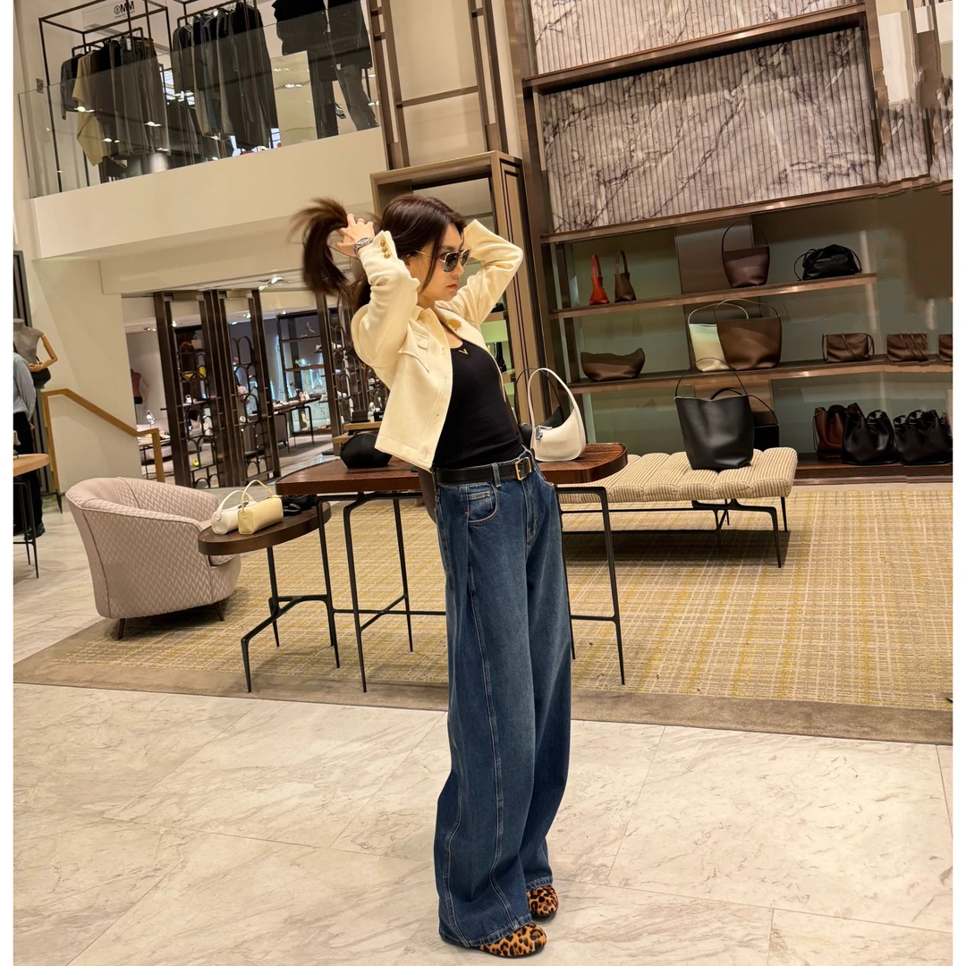 王嬛嬛MsLime气质高腰时尚百搭气质牛仔裤HC2C1573