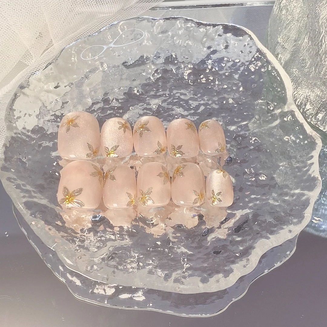 墨镜花瓣 冰透显白美甲款穿戴式