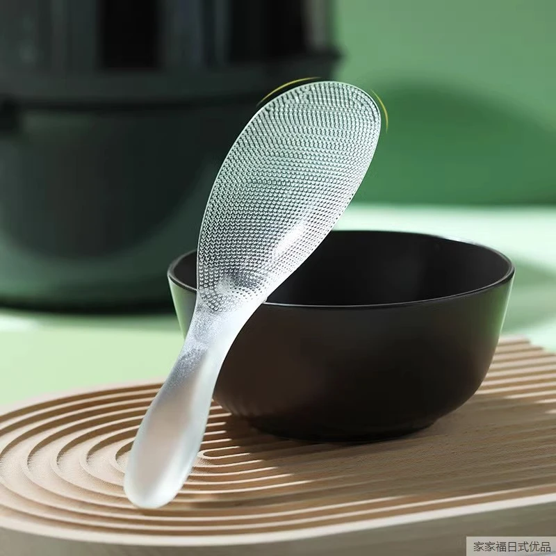 日式圆头透明不粘饭勺TPX电饭煲盛米饭勺子耐高温舀米饭勺