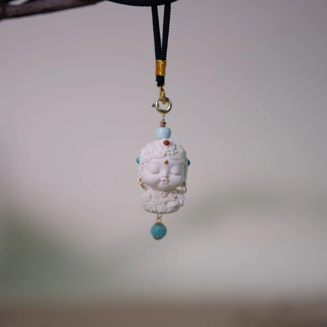 护佑|绿松石吊坠*s925银镶嵌猛犸度母多样性任发其一