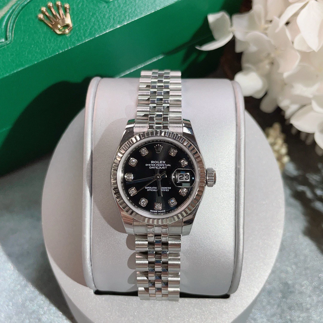 95新 Rolex/劳力士 日志179174/26盘/酷帅黑/原盘原钻/13年全套