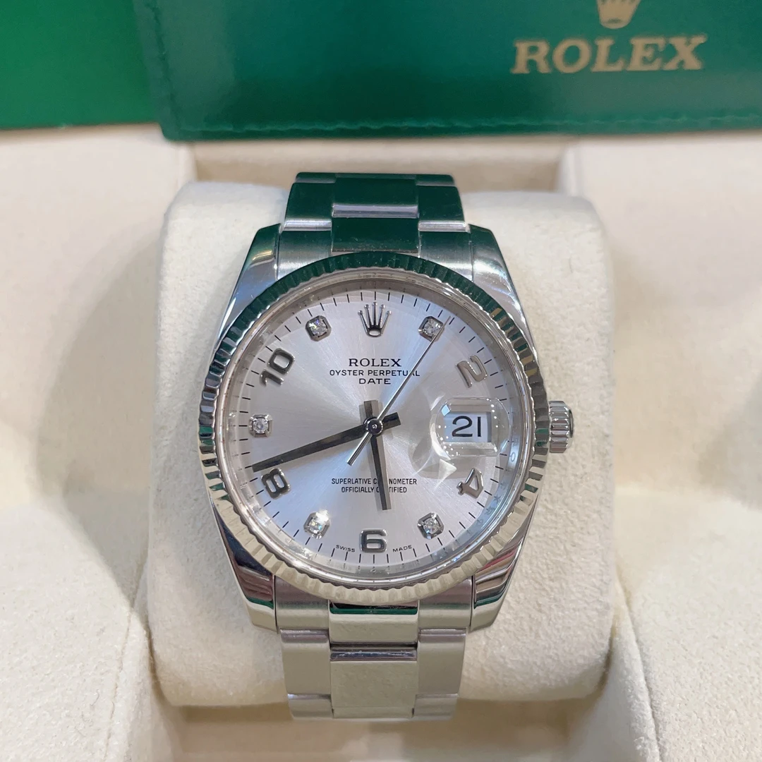 95新 Rolex/劳力士 日志/115234/34盘/银盘/自动机械/原盘原钻