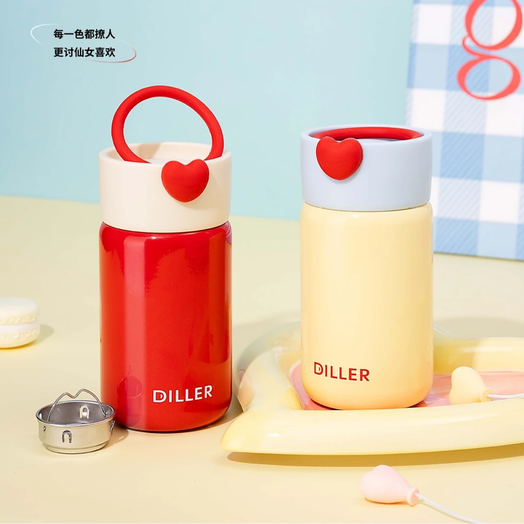 迪乐贝尔小巧保温杯迷你便携情侣随行杯子仙女创意学生mini保温杯