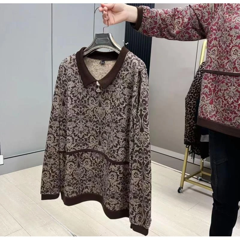 2503新款大码显瘦百搭减龄娃娃领上衣女士