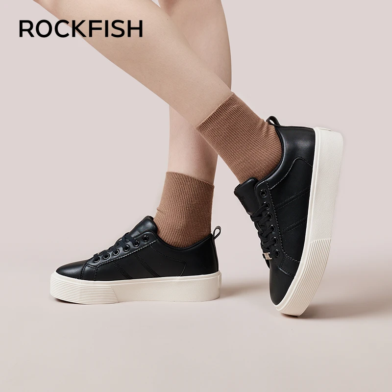 Rockfish【厚底增高】英国772春秋厚底松糕增高板鞋女百搭运动休闲