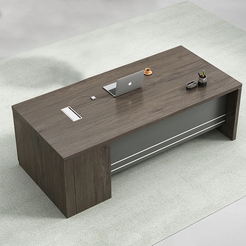 百客森办公桌老板桌总裁桌简约现代办公家具办公室主管经理办公桌