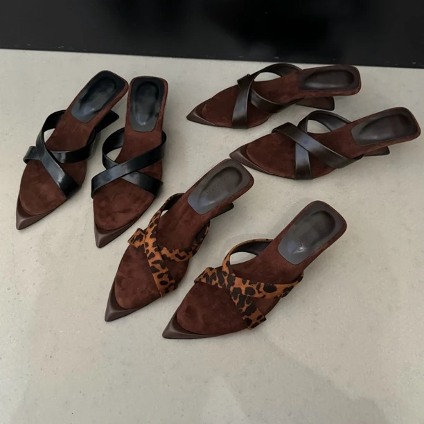 8538-2气质豹纹拖鞋女夏季外穿2024新款气质仙女风百搭凉拖鞋