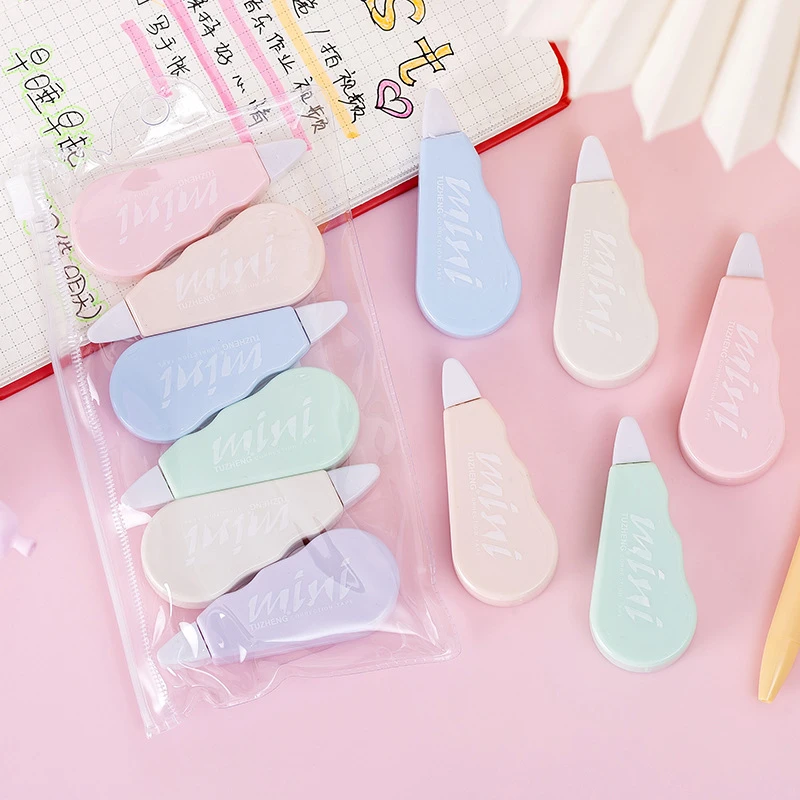修正带6个涂改带可爱少女心韩版网红文具学生便携迷你改正带套装