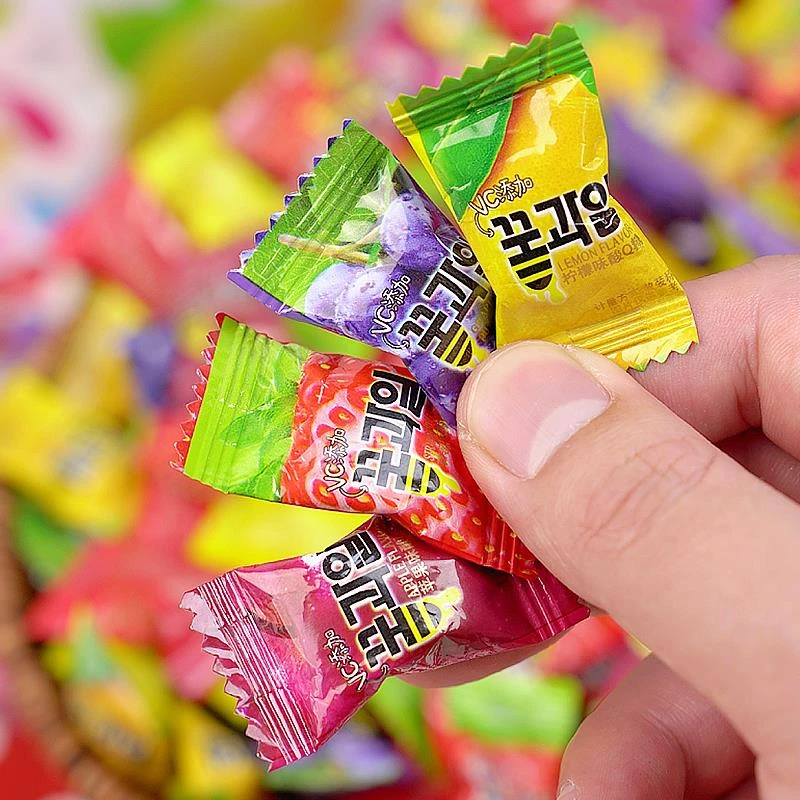 棵力果维c果汁酸q糖qq糖水果糖散装糖果喜糖酸沙软糖儿童零食批发