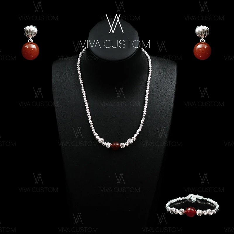 铜合金耳饰 小众设计系列 法式气质设计感线条球套装F