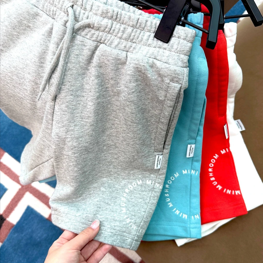 【特价】品牌经典英文字母刺绣休闲夏季短裤时尚百搭款男女宝宝可穿
