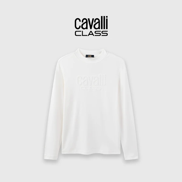 Cavalli Class时尚经典印花logo百搭长袖体恤打底内搭男RWC378