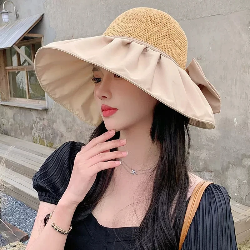 蕉蕉芬防晒遮阳帽子女夏季出游遮脸防紫外线防晒仙女太阳帽大帽檐