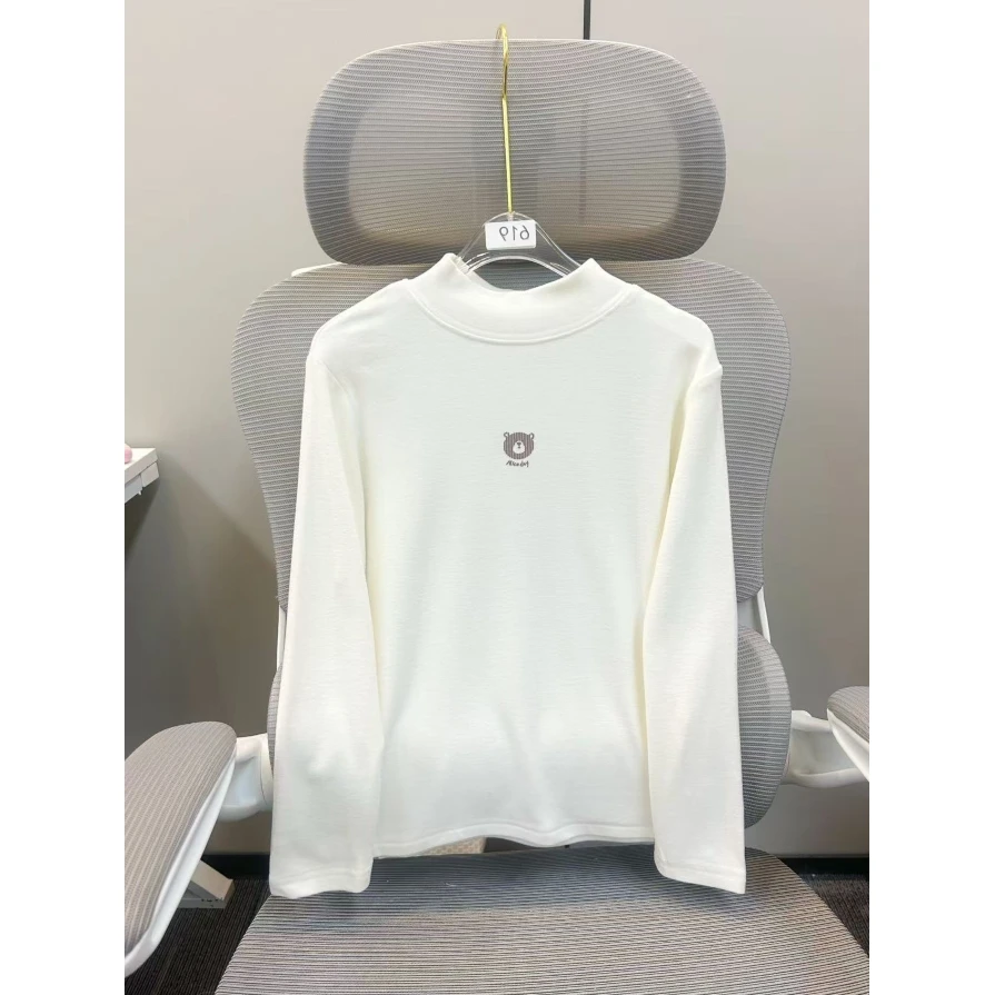 2024秋冬韩版洋气小熊绒面T恤过冬打底衫 A835 835 X