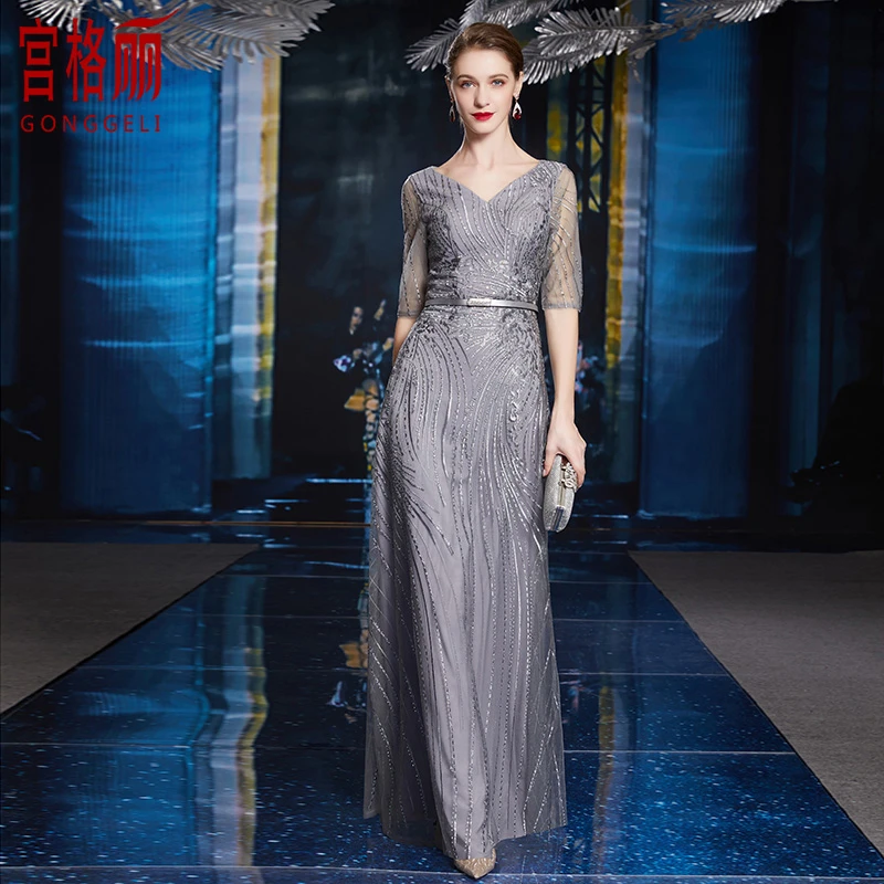 2025新春婚宴装敬酒妈妈母亲生日宴高端活动演出主持人晚礼服年轻