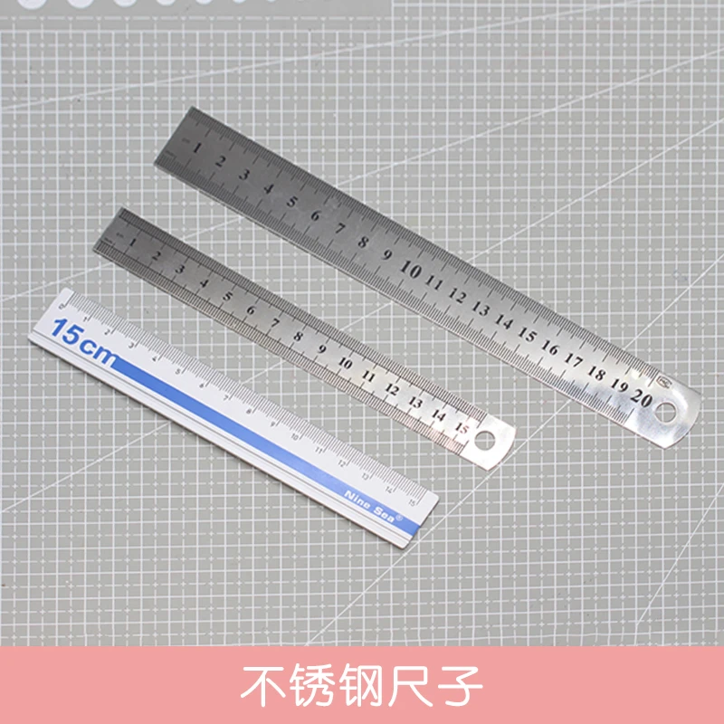 墨叔家刻度钢尺铝尺子超轻树脂粘土黏土手办比例测量儿童切割玩具