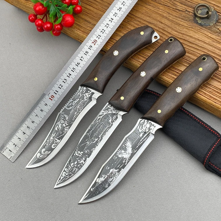 刃三/户外便携吃肉手把肉多用刀