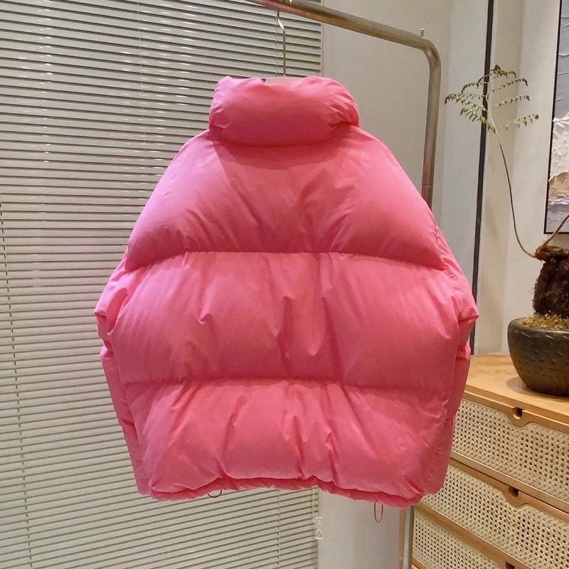 波司澄新款2023羽绒服多巴胺韩版亮色短款服女年新款加厚小个子宽