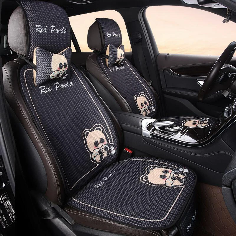 2024款网红车坐垫夏天汽车坐垫冰丝透气车座套蜂窝透气网汽车坐垫