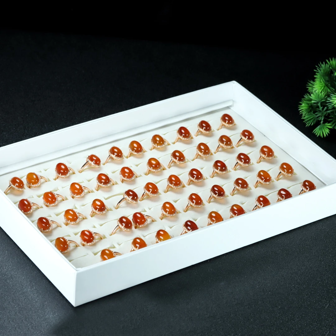 《玛瑙戒指》新品冰红（拍一发一，多样性发货，不配证书）