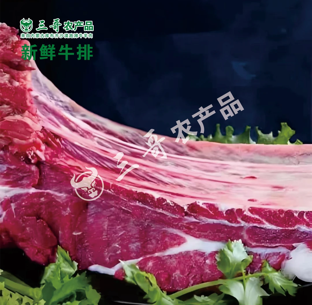 内蒙古杭锦旗草原牧区跑滩牛,牛排(10装)