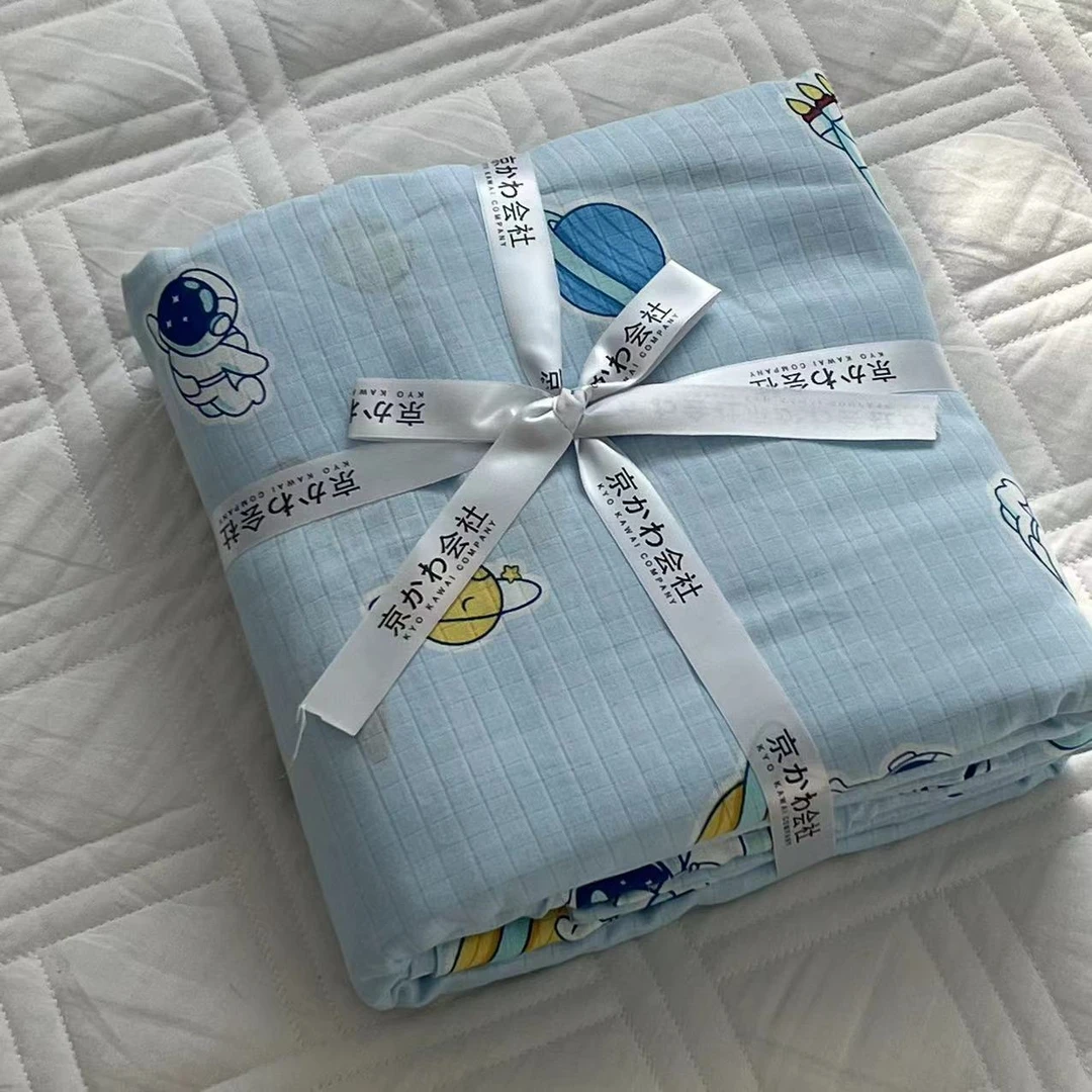专享【京かわ会社】有氧双层纱布三件套 A类母婴级全棉裸睡款 太空人