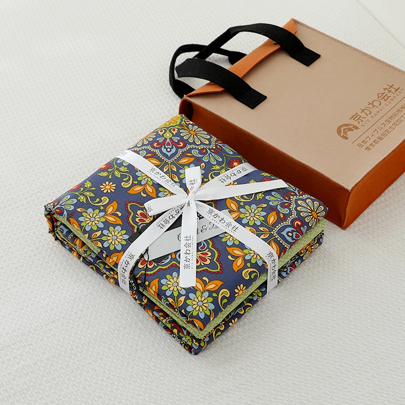 专享【京かわ会社】高端80支匹马棉四件套   云锦织-蓝带包