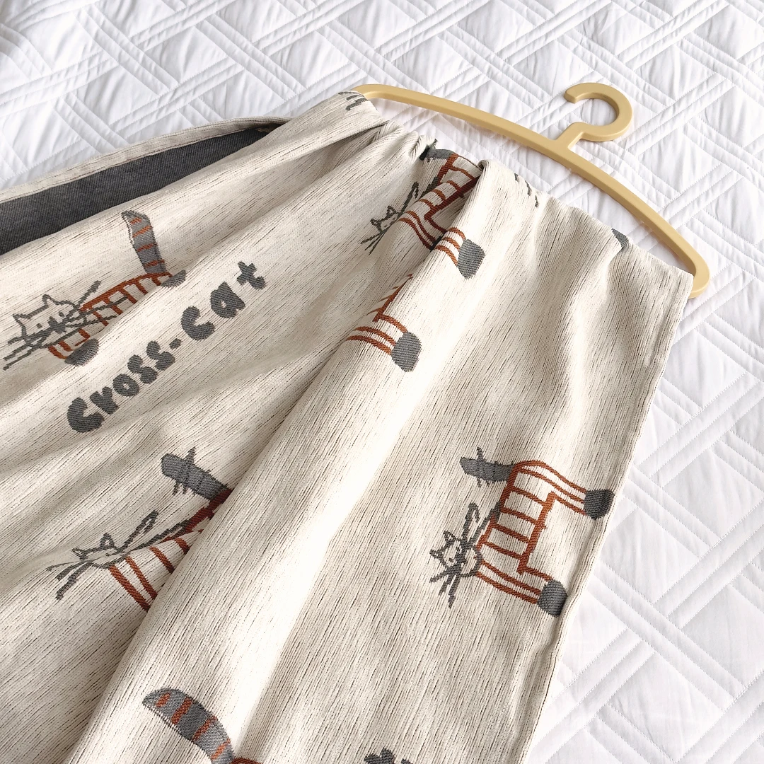 【京かわ会社】雪尼尔流苏沙发巾90*210cm 简笔猫咪2