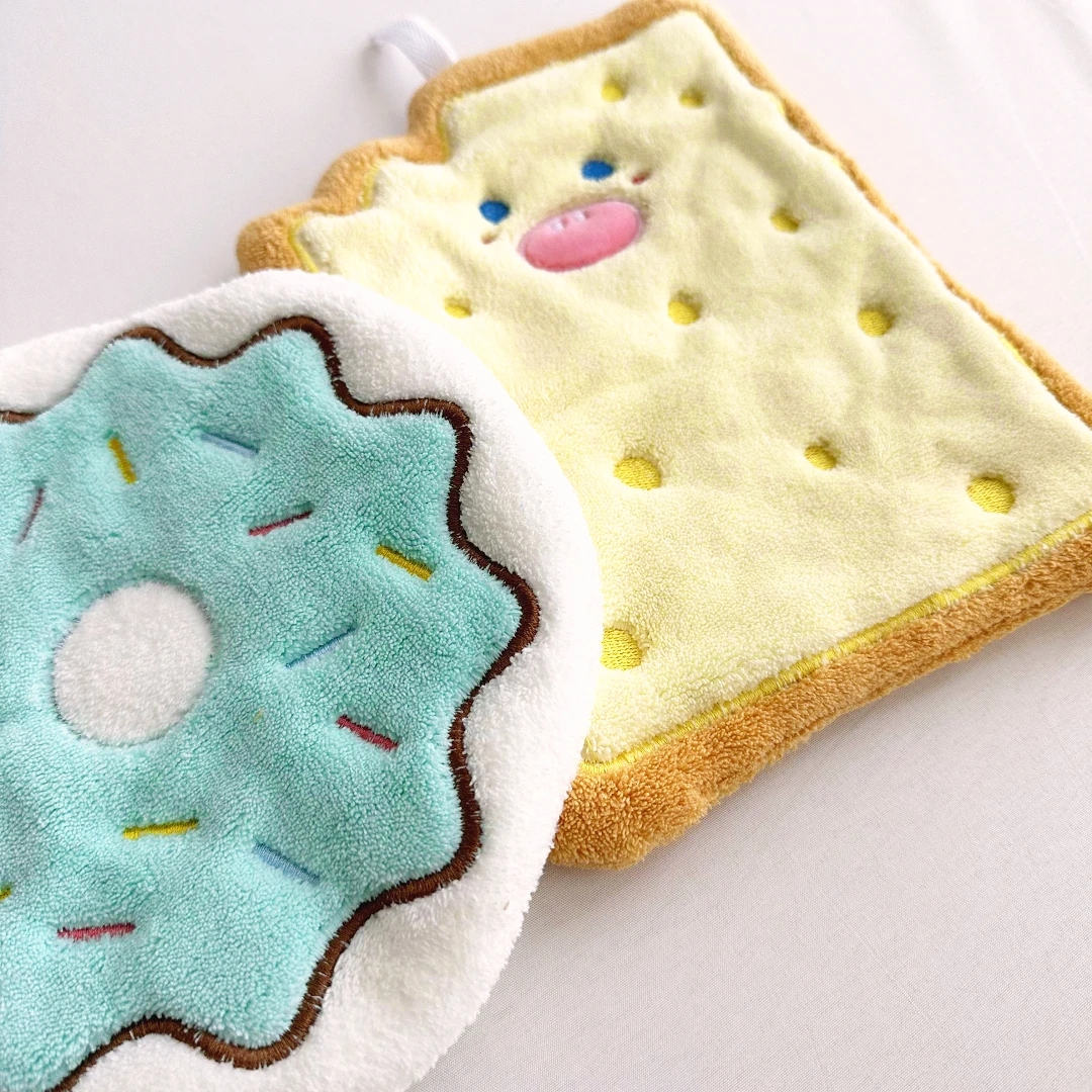 【京かわ会社】 擦手巾珊瑚绒吸水毛巾家用不掉毛  面包甜甜圈