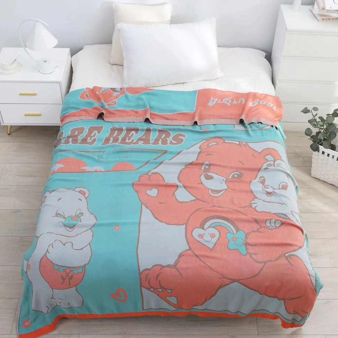 【京かわ会社】竹纤维毯 单人盖毯150*200cm 熊宝贝