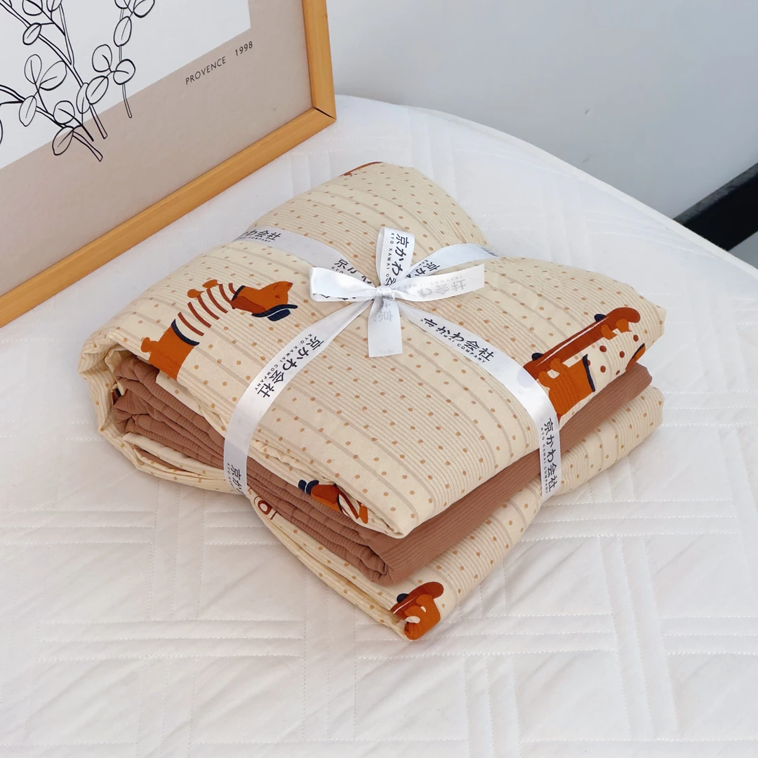 【京かわ会社】云纱棉四件套 腊肠狗