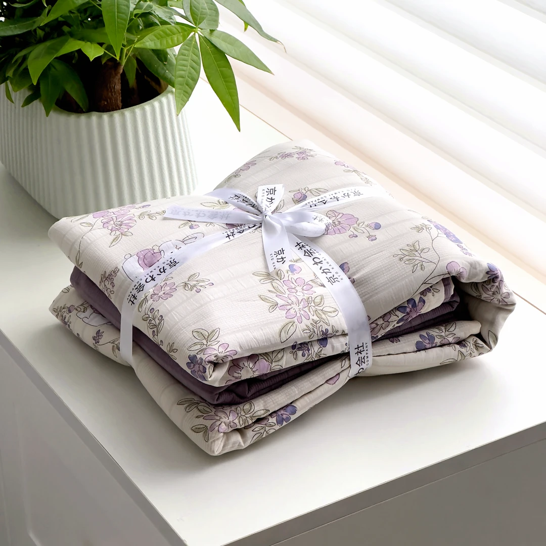【京かわ会社】云纱棉四件套 花园兔