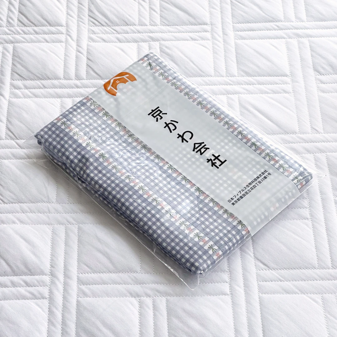 【京かわ会社】一对装纯棉 加厚细纱粗布四季通用枕套 蓝色蝴蝶结