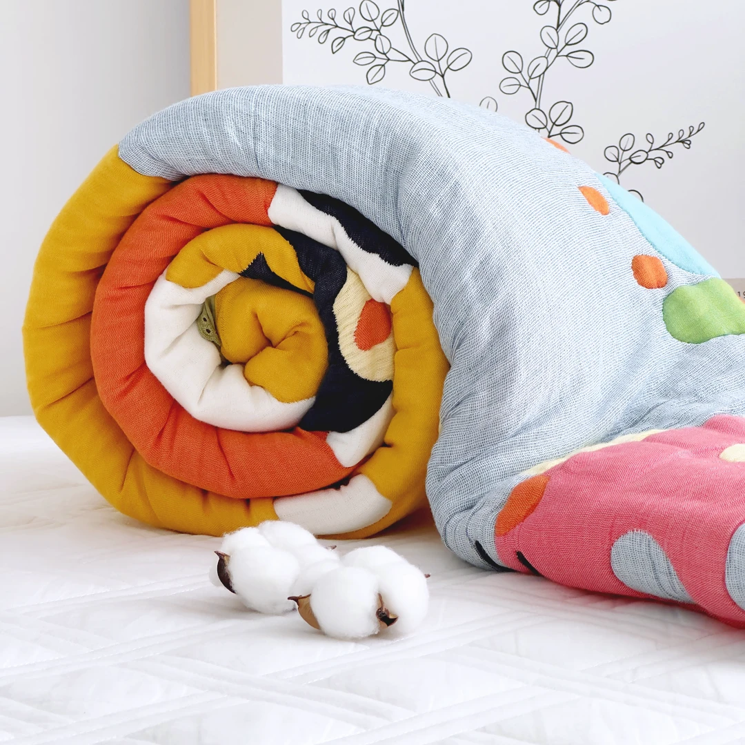 专享【京かわ会社】云朵棉花边被150*200cm 蘑菇女孩勾丝