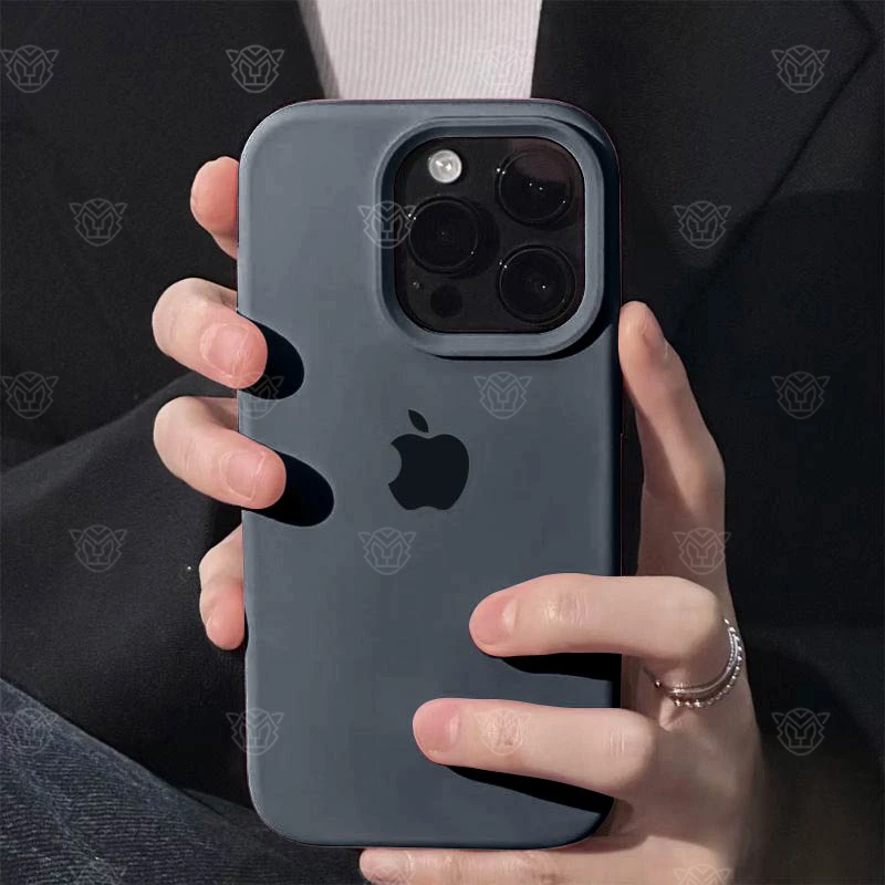 炭灰色高级iPhone13ProMax液态硅胶苹果15手机壳14防摔12女款11