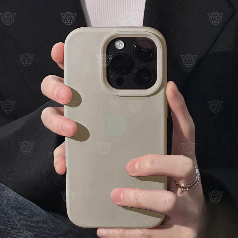 岩石灰高级iPhone13ProMax液态硅胶苹果15手机壳14防摔12女款11软