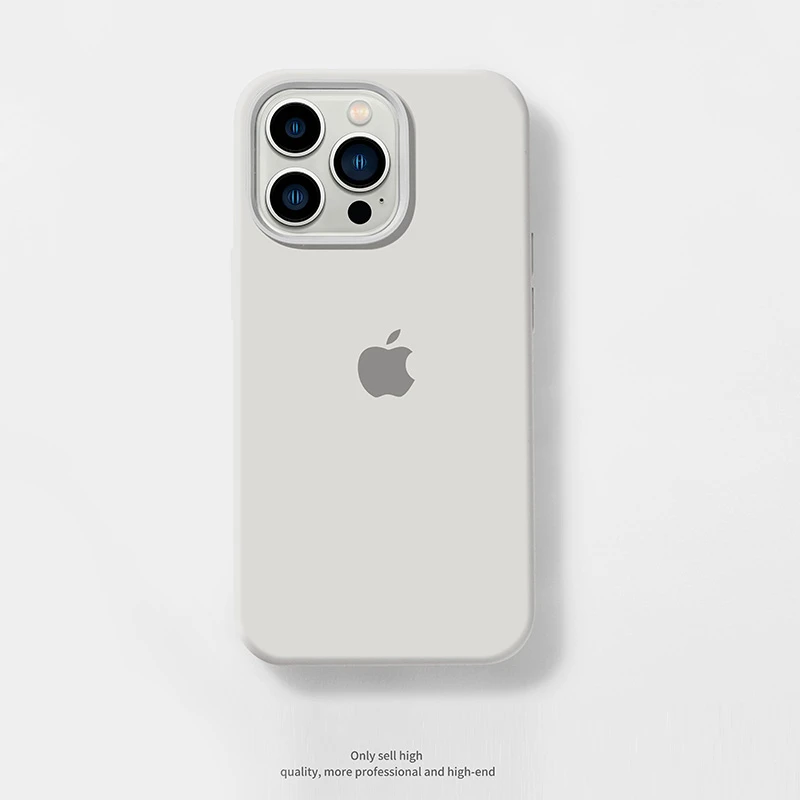 纯白色15promax手机壳液态硅胶新款iphone13纯色14简约XR高级感ip