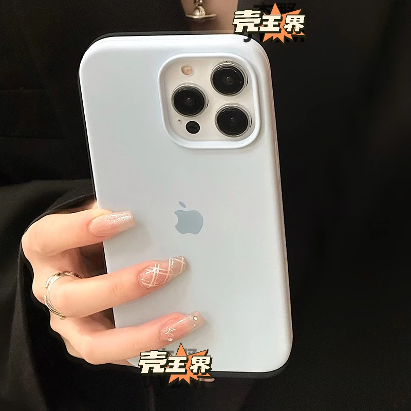 新天蓝iPhone15/14promax手机壳苹果13/12/11液态硅胶xr软套XsMax