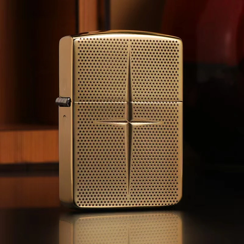 ZORRO佐罗910 复刻版1941原铜七芒星男士创意防风煤油打火机 正品