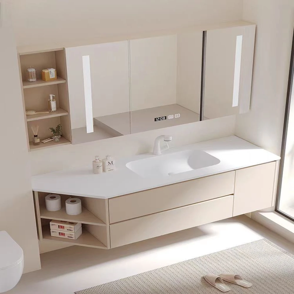 无缝斜角异形浴室柜浴室柜切角浴室柜洗脸盆洗手台智能洗漱