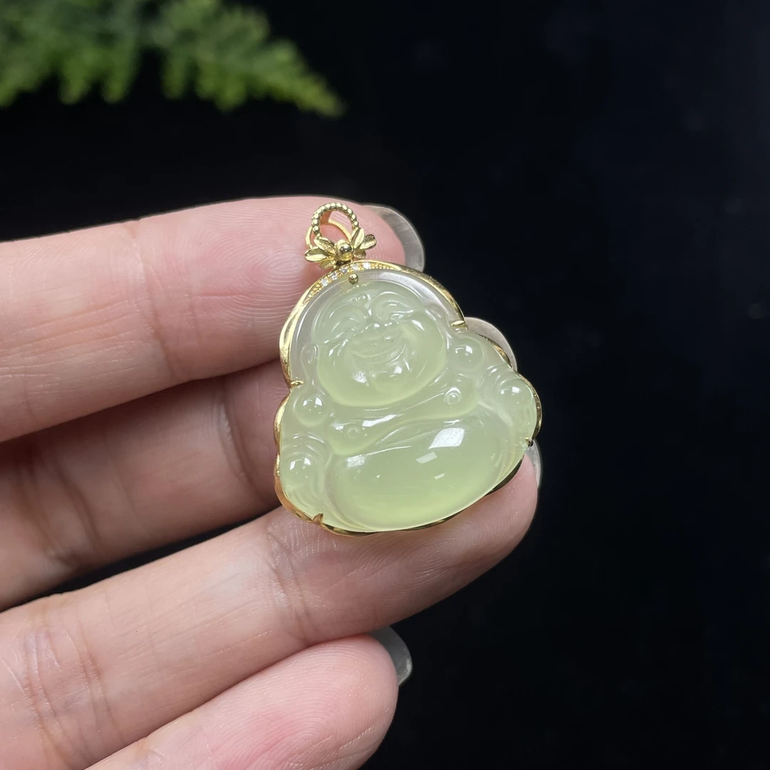 Gloire/古名【午阳专属】18k和田玉佛公吊坠WY0824TB10大女王